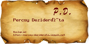 Percsy Dezideráta névjegykártya